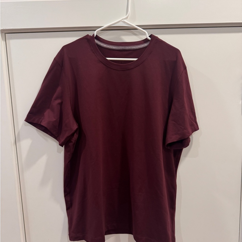 lululemon athletica Burgundy Short Sleeve Soft Jersey Tee
